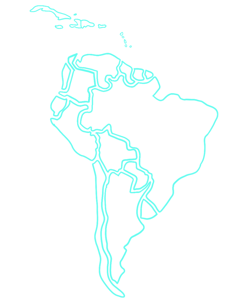 Map of South American and the Caribbean with Haiti and Venezuela highlighted.